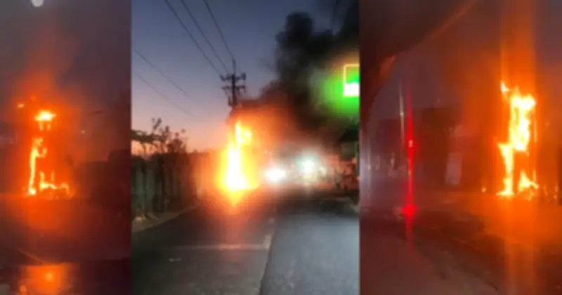 Cháy trụ điện trung thế ở TP.HCM, gây mất điện và kẹt xe cục bộ