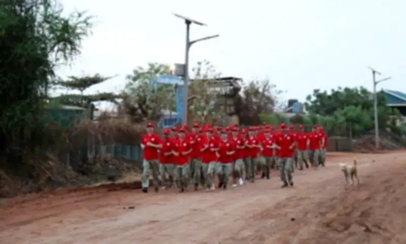 Cán bộ, chiến sĩ Việt Nam tại Nam Sudan rèn luyện sức khỏe nhân Ngày 27/3