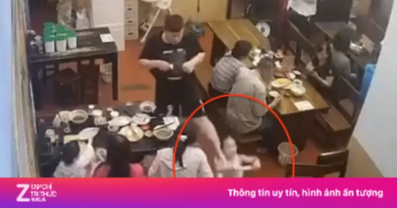 Công an Hà Nội điều tra vụ nam thanh niên đạp ngã bé gái trong quán ăn gây phẫn nộ