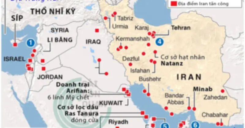 Căng Thẳng Iran - Trung Đông Leo Thang: Mỹ - Israel Không Kích, Iran Đáp Trả Bằng Xuồng Không Người Lái