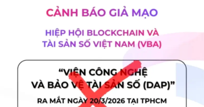 Cảnh báo mạo danh Hiệp hội Blockchain Việt Nam trong sự kiện ra mắt viện công nghệ