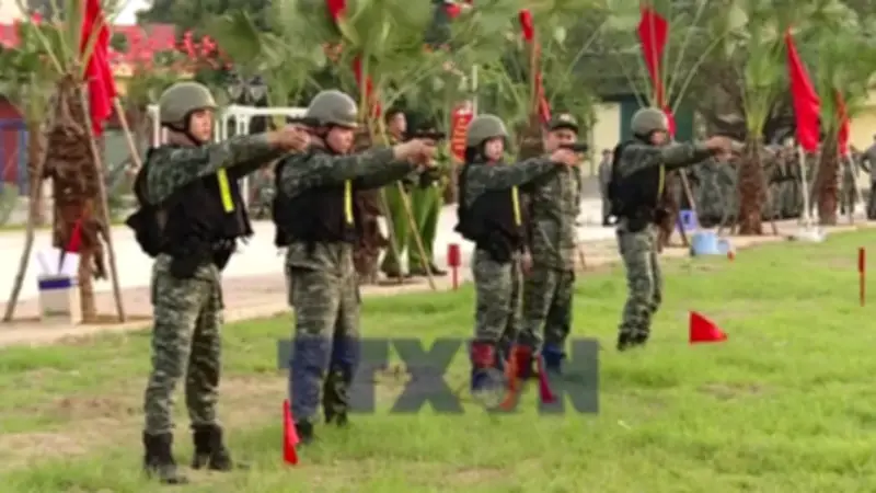 Cảnh sát đặc nhiệm số 1 khẩn trương tập luyện, sẵn sàng bảo vệ an ninh ngày bầu cử 15/3