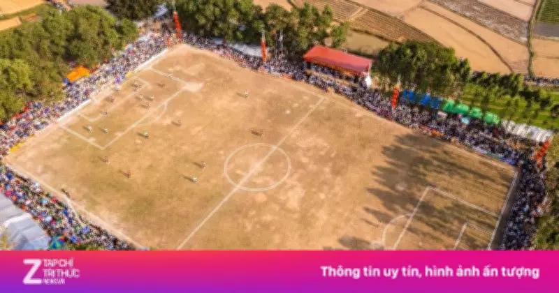 Cảnh tượng choáng ngợp tại giải bóng đá hội làng miền Bắc đầu xuân 2026