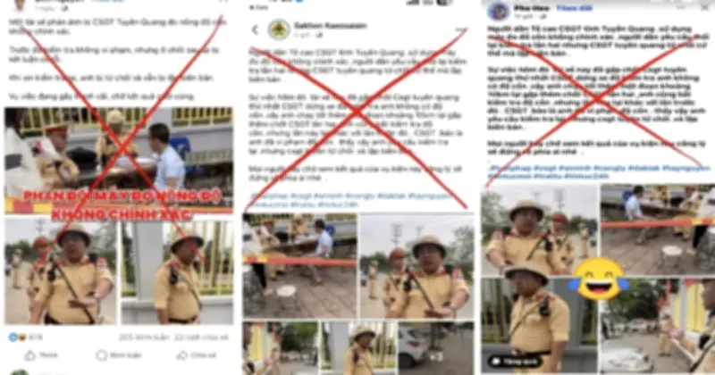 CSGT Tuyên Quang cảnh báo thông tin sai lệch về kiểm tra nồng độ cồn trên mạng xã hội