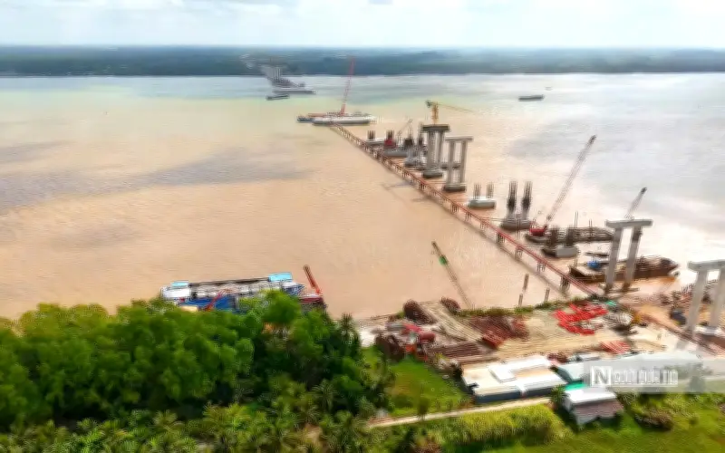 Cầu Đại Ngãi 1: Công trường khẩn trương giữa nắng miền Tây, hướng tới hoàn thành 2028