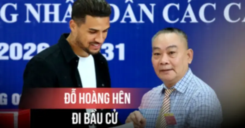 Cầu thủ nhập tịch Đỗ Hoàng Hên và đồng đội tích cực tham gia bầu cử Quốc hội