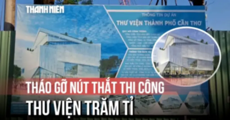 Di dời 14 cây cổ thụ để tháo gỡ nút thắt thi công thư viện tỉnh