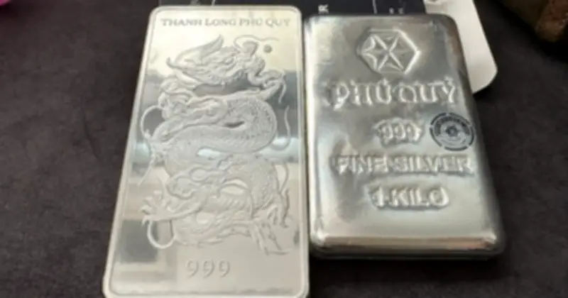 Giá bạc trong nước tăng mạnh, nhưng vẫn ở mức thấp so với đỉnh