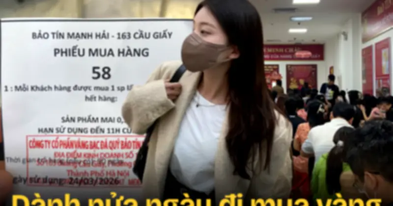 Giá vàng SJC tăng mạnh trở lại, người dân Hà Nội đổ xô mua vàng dù phải chờ đợi