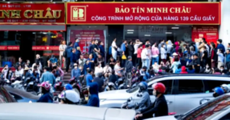 Giá vàng tăng mạnh, người dân Hà Nội xếp hàng từ sáng sớm để mua tích trữ