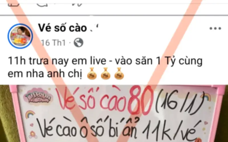 Gia Lai cảnh báo chiêu trò lừa đảo xổ số cào online trên mạng xã hội