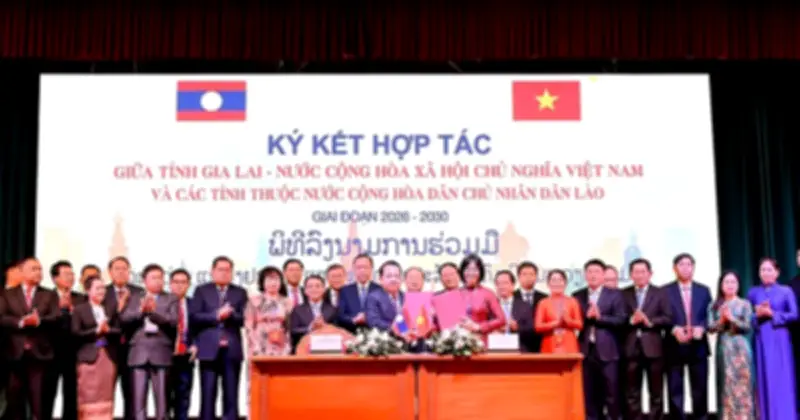 Gia Lai ký kết hợp tác với các tỉnh Lào và Campuchia giai đoạn 2026-2030