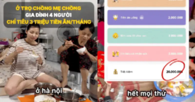 Gia đình 4 người ở Hà Nội chi 3 triệu tiền ăn mỗi tháng, tiết kiệm 20 triệu mua vàng