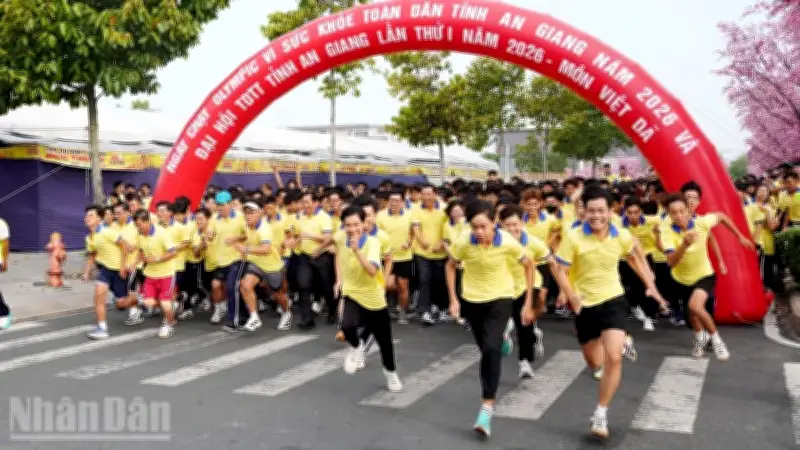 Gần 2.600 người tại An Giang hưởng ứng Ngày Chạy Olympic vì sức khỏe toàn dân năm 2026