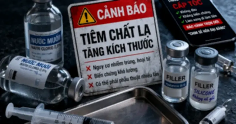 Hà Nội bắt 7 đối tượng tiêm chất lạ tăng kích thước dương vật, bác sĩ cảnh báo nguy cơ hoại tử