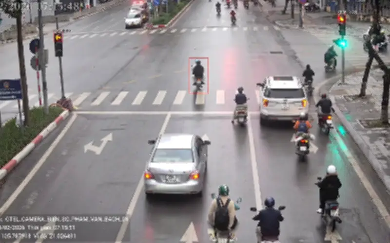 Hà Nội: Camera AI ghi hình 83 phương tiện vi phạm giao thông trong 2 ngày