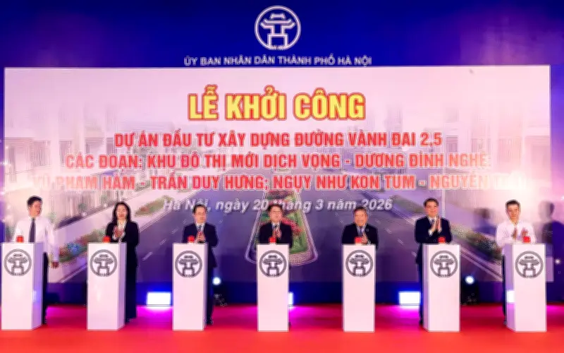 Hà Nội khởi công 3 đoạn Vành đai 2,5, đầu tư 8.400 tỷ đồng giải quyết ùn tắc