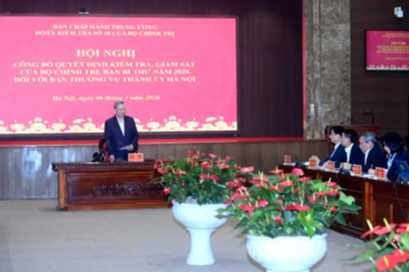 Hà Nội Đón Đoàn Kiểm Tra, Giám Sát Của Bộ Chính Trị Về Thực Hiện Nghị Quyết Đại Hội XIV