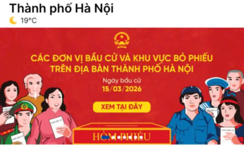 Hà Nội triển khai bản đồ số các điểm bầu cử trên ứng dụng iHanoi