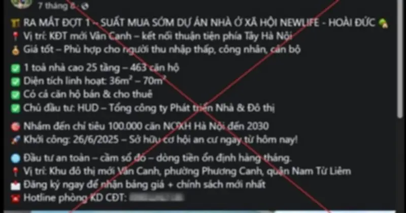Hà Nội xử phạt hành vi rao bán 'suất ngoại giao' nhà ở xã hội sai sự thật trên mạng xã hội