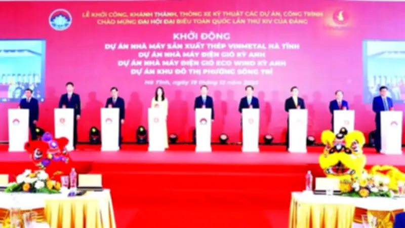 Hà Tĩnh và Vingroup triển khai loạt dự án lớn, thúc đẩy phát triển kinh tế và năng lượng xanh