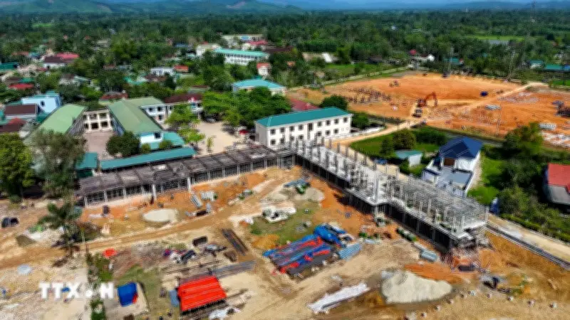 Hà Tĩnh đẩy nhanh tiến độ xây dựng trường nội trú liên cấp vùng biển