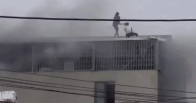 Hai Người Hùng Phá Mái Tôn Cứu 7 Người Mắc Kẹt Trong Đám Cháy Ở Hà Nội