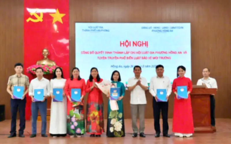 Hải Phòng: Thành lập Chi hội Luật gia phường Hồng An và kết nạp 38 hội viên mới