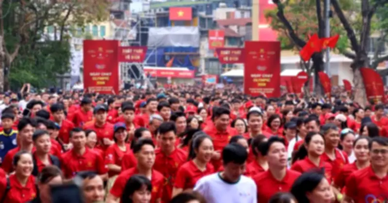 Hơn 17.000 người hòa nhịp Ngày chạy Olympic tại Hà Nội, lan tỏa tinh thần khỏe mạnh