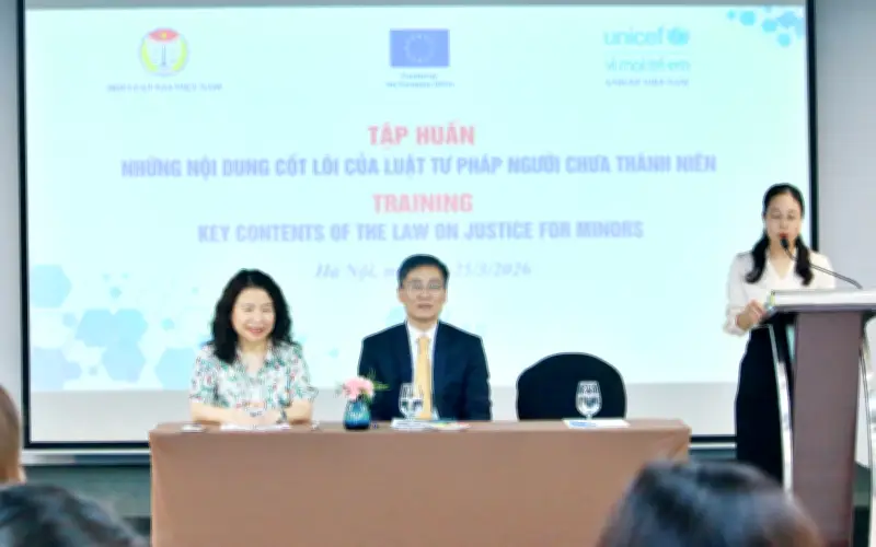 Hạn chế trừng phạt với người chưa thành niên: Tập huấn nâng cao năng lực luật gia
