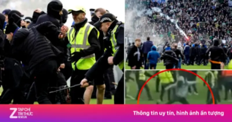 Hỗn loạn chưa từng có tại Scotland: CĐV tràn sân, ẩu đả sau trận derby Old Firm