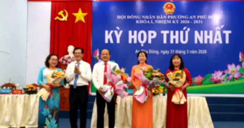 HĐND phường An Phú Đông khóa I kiện toàn nhân sự lãnh đạo trong kỳ họp đầu tiên
