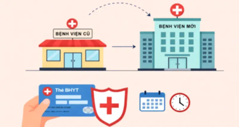 Hướng dẫn chi tiết cách chuyển nơi đăng ký khám chữa bệnh ban đầu thẻ BHYT 2026