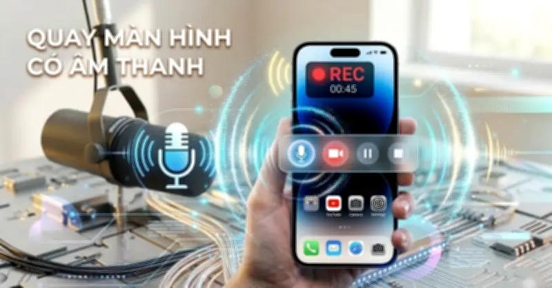 Hướng dẫn chi tiết cách quay màn hình có âm thanh trên iPhone và Android