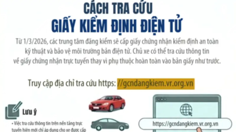 Hướng dẫn chi tiết cách tra cứu giấy chứng nhận kiểm định điện tử