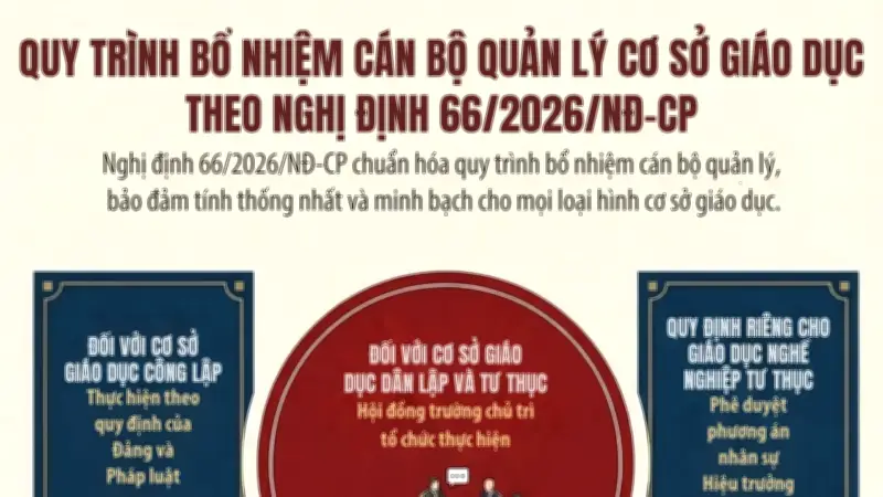 Hướng dẫn chi tiết quy trình bổ nhiệm cán bộ quản lý cơ sở giáo dục