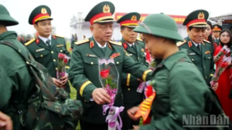 Hưng Yên tổ chức lễ giao quân trang trọng, chất lượng tân binh năm 2026 đạt chuẩn cao