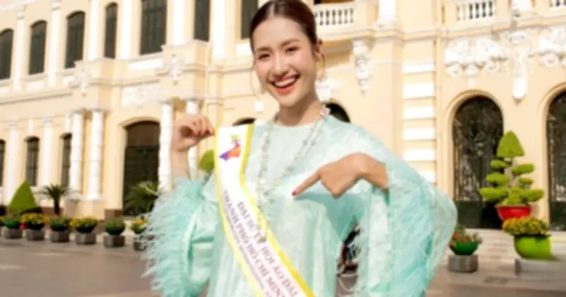 Hoa hậu Thanh Hà rạng rỡ trong tà áo dài tại Lễ hội Áo dài TP.HCM 2026