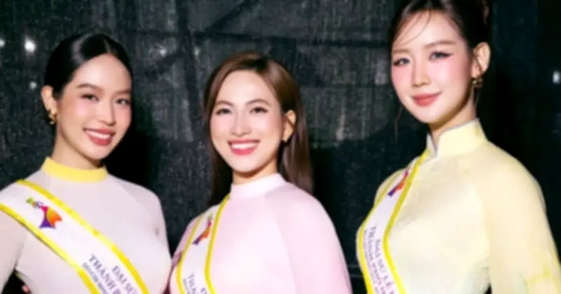 Hoa hậu Thanh Thủy, Bảo Ngọc tỏa sáng với áo dài lụa tơ tằm tại Lễ hội TP.HCM