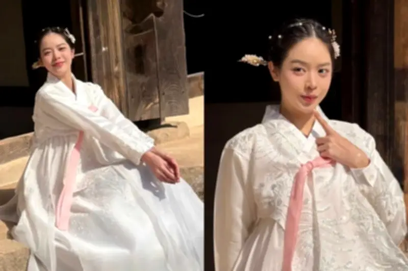Hoa hậu Thanh Thủy du Xuân Hàn Quốc, diện hanbok trắng tinh khôi đầy ý nghĩa