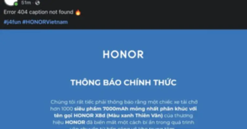 HONOR Việt Nam đu trend KitKat bị trộm, tung chiêu marketing 'mất 1.000 điện thoại'