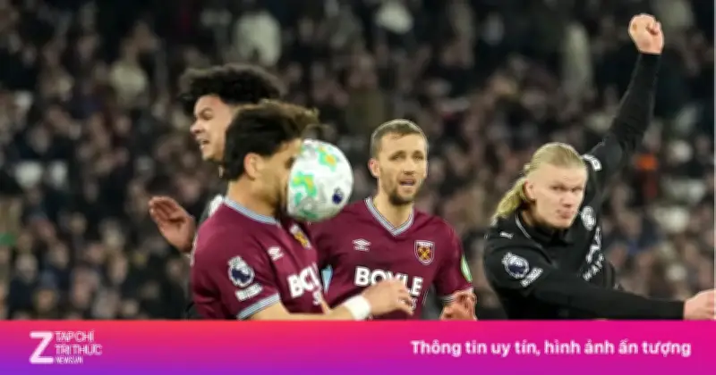Hậu vệ Mavropanos dùng mặt chặn 'đại bác' Haaland, West Ham cầm hòa Man City