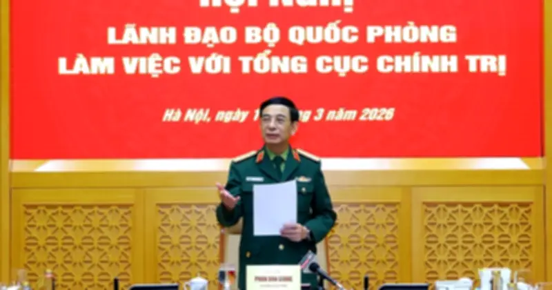 Đại tướng Phan Văn Giang chỉ đạo Tổng cục Chính trị tăng cường công tác Đảng trong quân đội