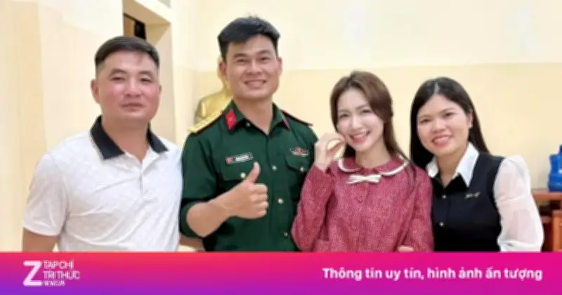 Đại úy Thăng Văn Cương ra mắt bạn gái Hòa Minzy tại đơn vị quân đội ở Bắc Giang