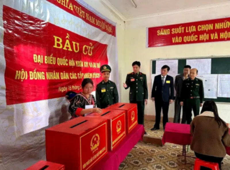 Điện Biên: Cử tri biên giới hăng hái tham gia bầu cử với tỷ lệ cao