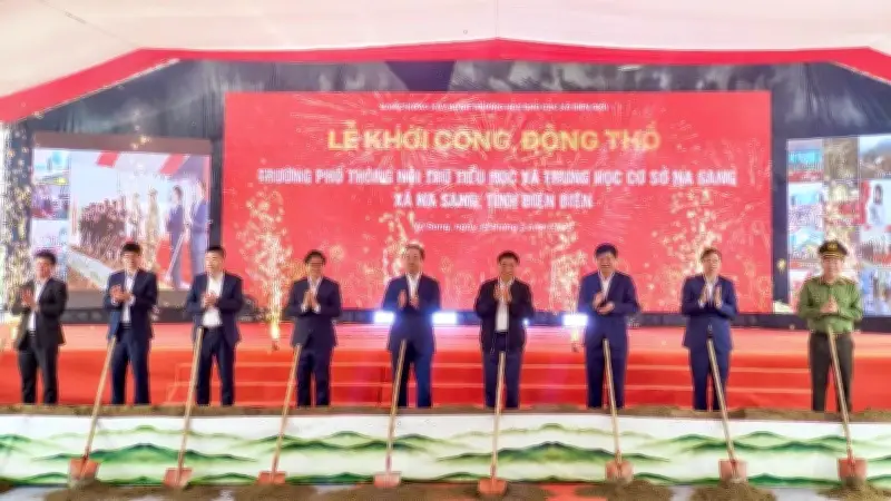 Điện Biên Khởi Công 5 Trường Nội Trú Liên Cấp, Tổng Vốn 1.400 Tỷ Đồng