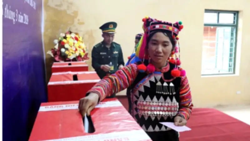 Điện Biên: Tỷ lệ cử tri đi bầu đạt trên 99%, 33 xã đạt 100%