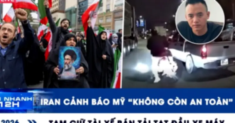 Iran cảnh báo Mỹ không còn an toàn, tài xế xe bán tải tạt đầu xe máy gây tai nạn