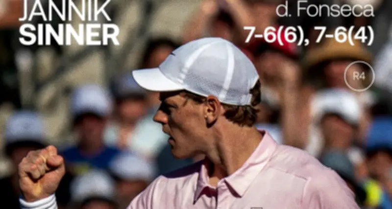 Jannik Sinner Vật Lộn Thắng Fonseca, Vào Tứ Kết Indian Wells Đầy Kịch Tính