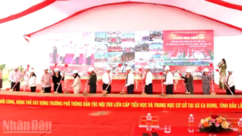 Đắk Lắk Khởi Công Trường Nội Trú Liên Cấp Thứ 5, Đầu Tư 250 Tỷ Đồng
